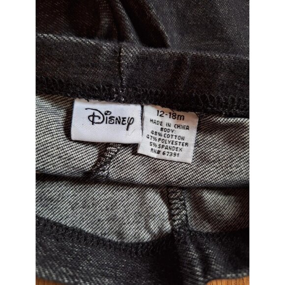 Disney Dark Blue Pull Up Lightweight Denim Pants Baby Girls Size 12-18 Months - Picture 5 of 6